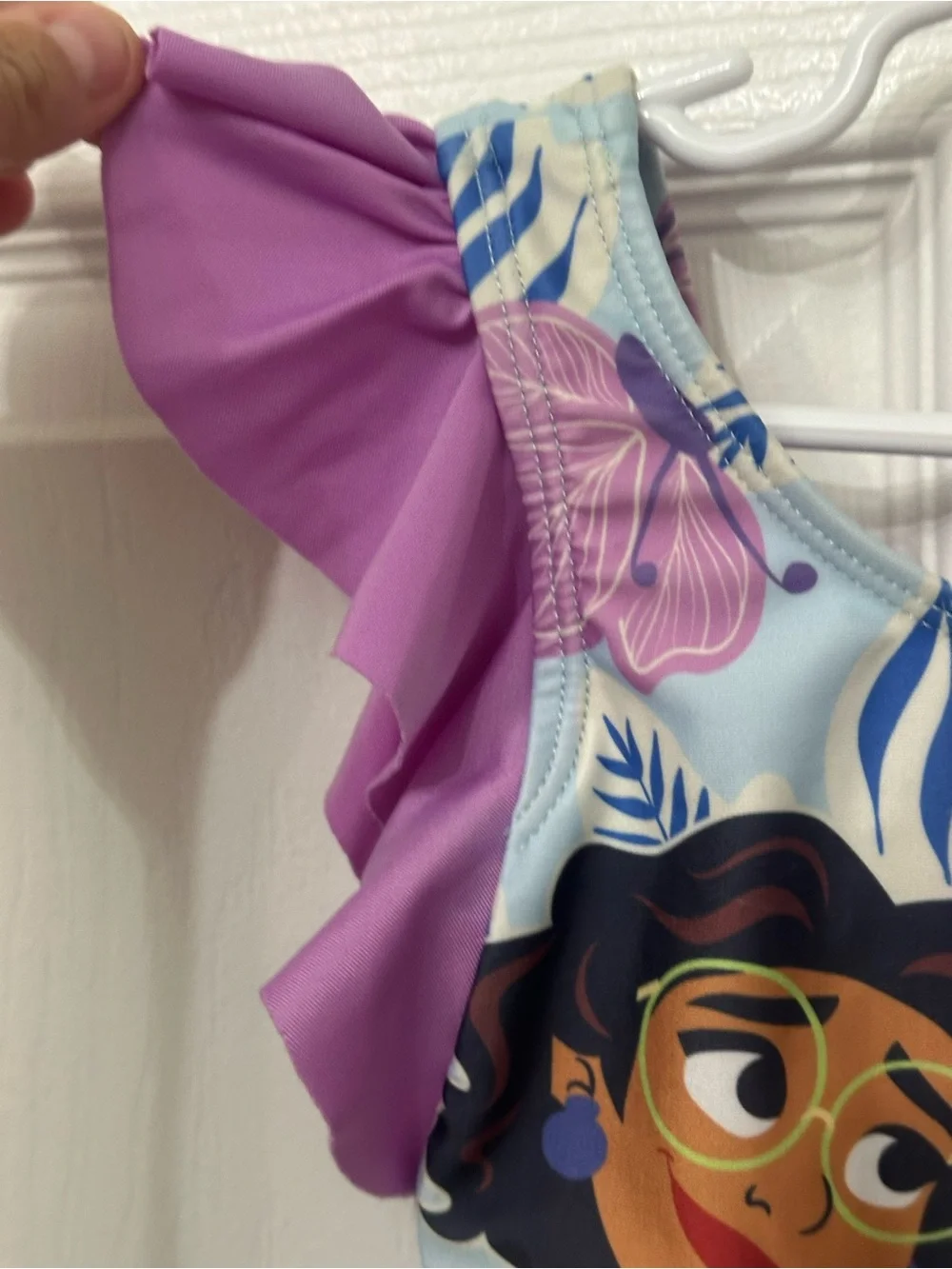 Girls Disney Encanto Mirabel one-piece swimsuit Size 4/5 UPF 50